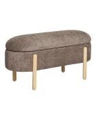 Banc Branca avec rangement marron/naturel - 40x97x48 cm