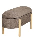 Banc Branca avec rangement marron/naturel - 40x97x48 cm