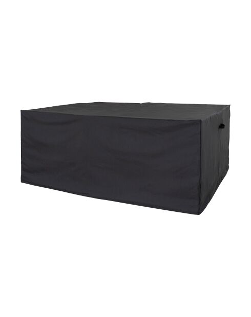 Housse de luxe pour table et 4 chaises polyester 600D 210 g/m² enduit PU déperlant noir - 180x155x95 cm