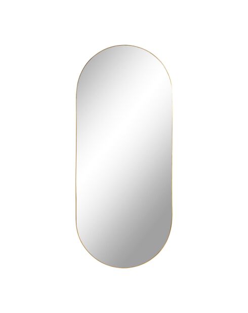 Miroir Jersey acier aspect laiton - 35x80x0.5 cm