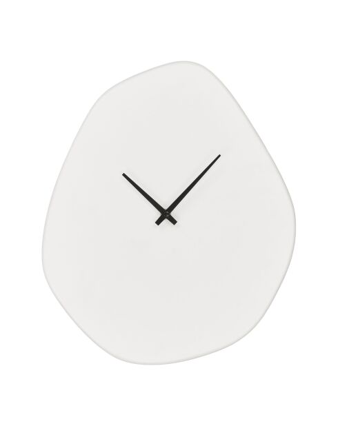 Orologio da parete Vienna in cemento bianco sporco con movimento silenzioso - 35x28x33 cm