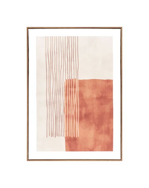 Lienzo Mina lienzo estampado beige/marrón nº 1 - 25x50x70 cm