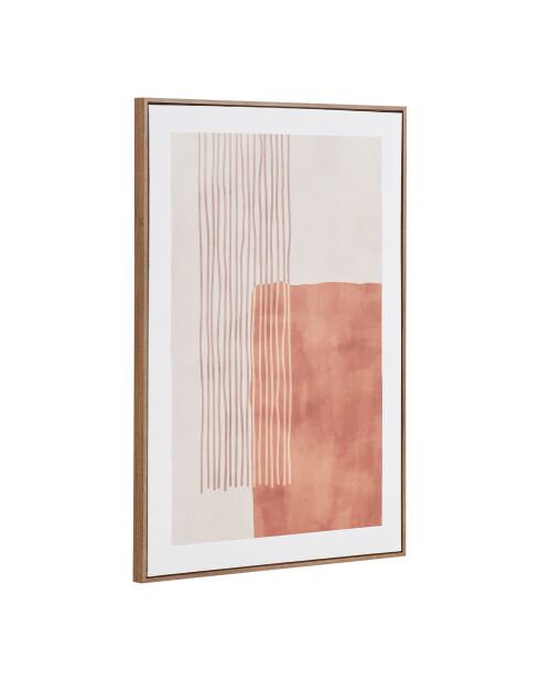 Lienzo Mina lienzo estampado beige/marrón nº 1 - 25x50x70 cm