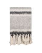 Carmel Plaid grau/weiße Wollmischung - 170x130x cm