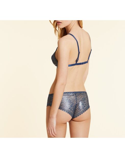 Panamablauer BH ohne Bügel