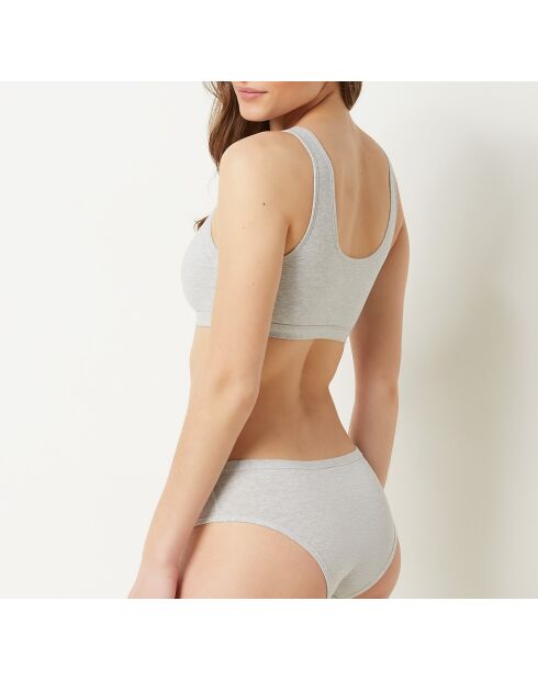 Omkeerbare bh zonder beugel Cotton 360 lichtgrijs