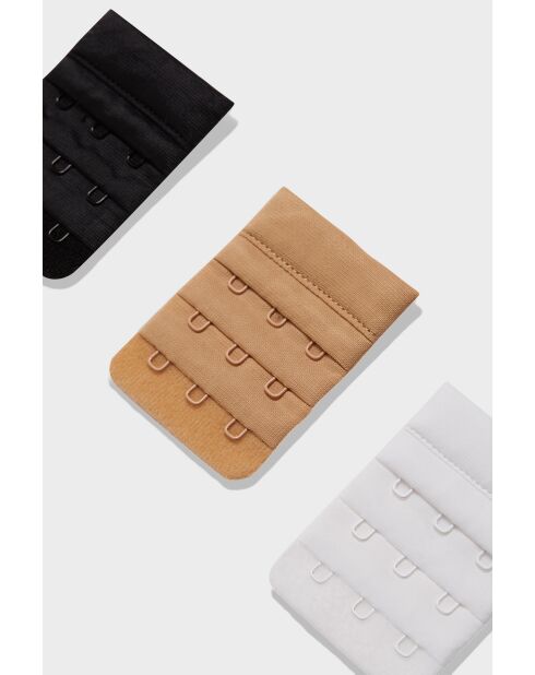 Veelkleurige verlengstukken met 3 clips