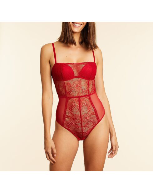 Body une piece avec armatures Grenade rouge