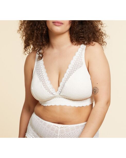 Soutien-gorge sans armatures pad amovible n°8 Cherie Cherie écru