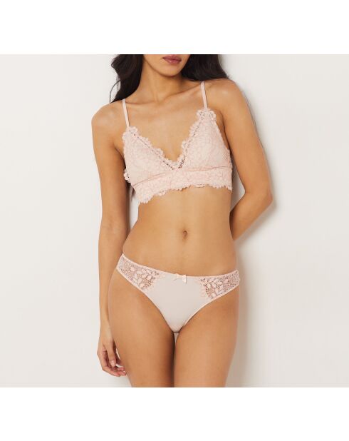 Soutien-gorge sans armatures pad amovible n°8 Success rose poudre