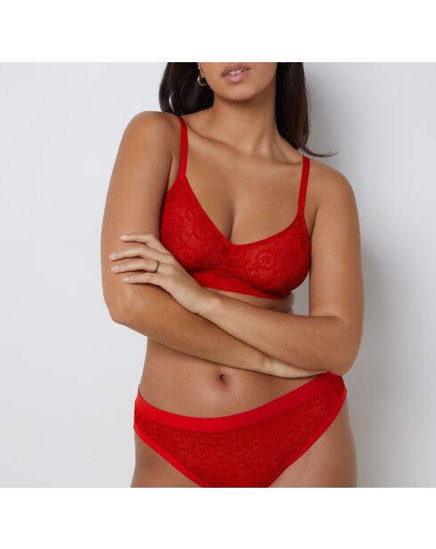 Debby BH Nr. 8 ohne Bügel in Übergröße, Rot