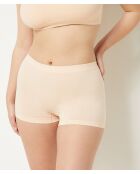 Beige shorty met amandelkleur