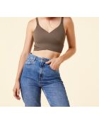 24 Hours kaki olijfkleurige bh zonder beugel