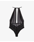 Panache zwarte romper uit één stuk zonder beugel