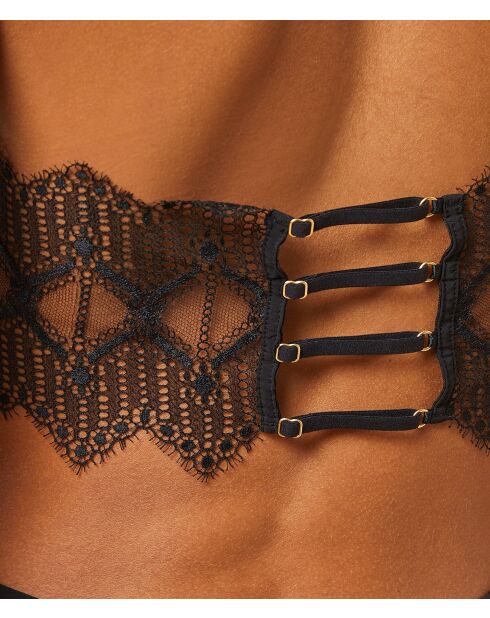 Zwarte bodysuit uit één stuk zonder beugel Narcisse