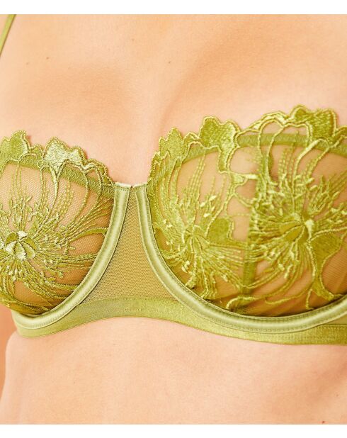 Sujetador Amaryllis verde con aros