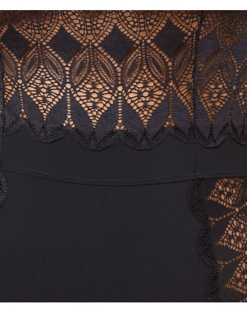 Himmelschwarzer, einteiliger Body ohne Bügel