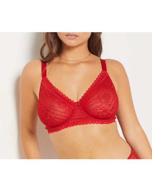 Soutien-gorge Minimizer avec armatures Panama rouge