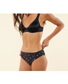 Bragas negras con estampado Aya
