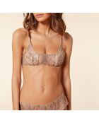 Taupekleurige bh zonder beugel Louange