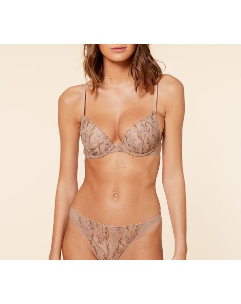 Louange Mesh taupe push-up bh met beugel nr. 2