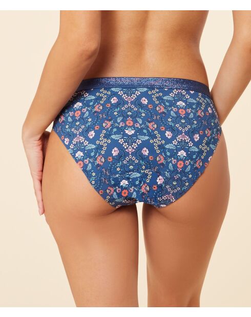 Marineblauwe slip met Aya Print