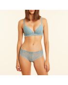 Shorty Panama bleu vert