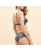 Panamablauer BH ohne Bügel