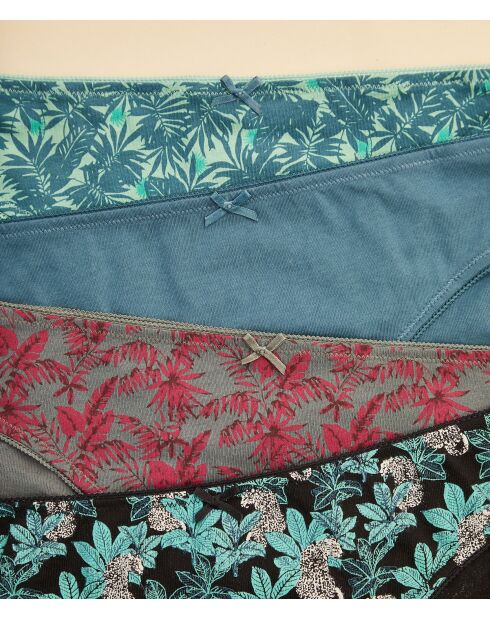 Lot de 4 culottes Amel vert canard