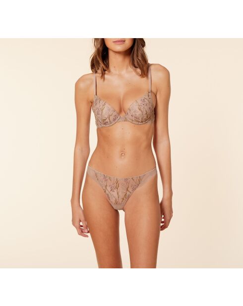 Louange Mesh taupe push-up bh met beugel nr. 2