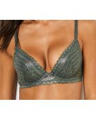 Sujetador push-up verde Panamá con aros