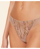 Praise Mesh-Tanga in Taupe