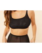 Zwarte bh zonder beugel met mesh-controle