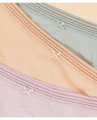 Packung mit 3 mehrfarbigen Yasmine Lace Pastel SP Slips