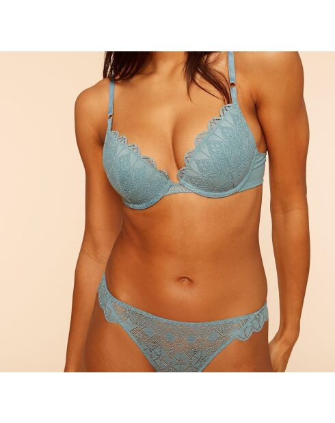 Himmelgrüner Push-up-BH mit Bügel Nr. 2