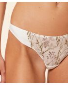 Tanga Louange in chiffon ecru
