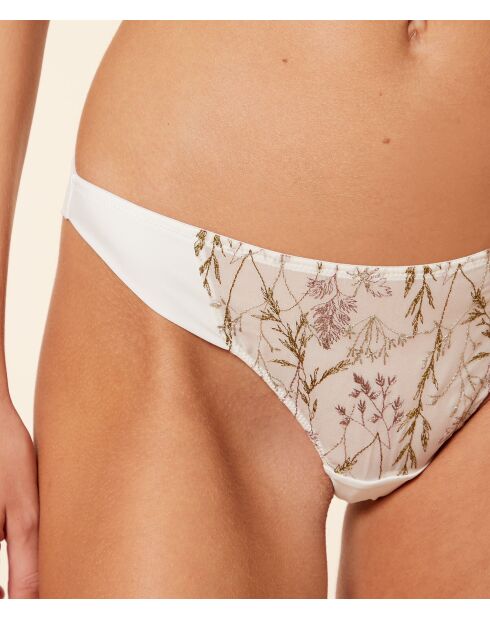 Tanga Louange Chiffon écru