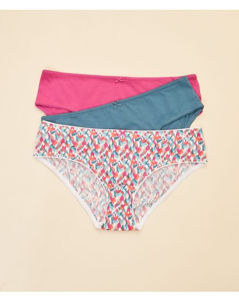 Set van 3 veelkleurige Leony shorties
