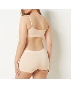Beige shorty met amandelkleur