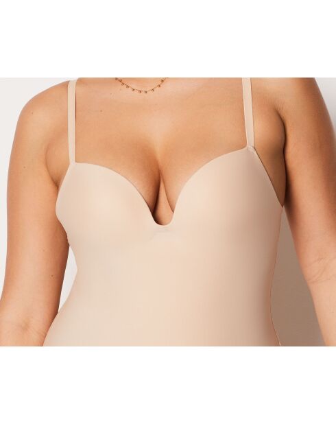 Body intero beige senza ferretto Control Byetam