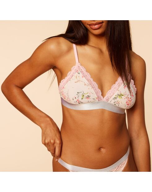 No 8 Ditsy roze beha met beugel