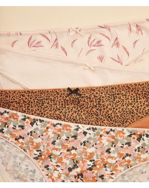 Lot de 4 culottes Mila terracotta