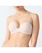 Push-Up-BH ohne Bügel aus Leinen in reiner Passform