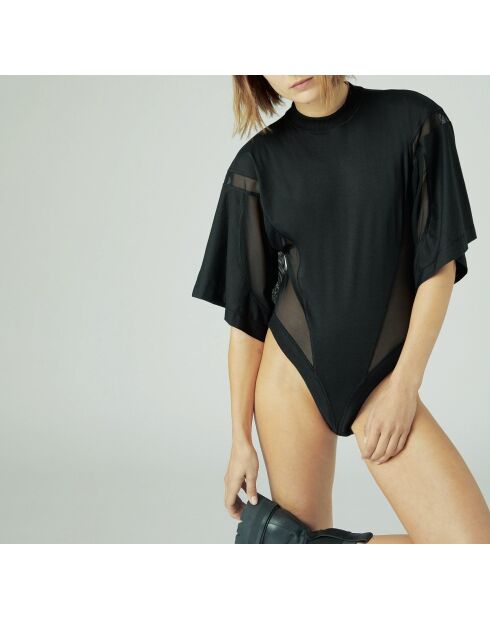 Les Joueuses zwarte romper uit één stuk zonder beugel