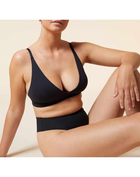 BH zonder beugel met uitneembaar kussentje nr. 8 Perfect Black katoen