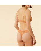 Beige string met zonnebloem