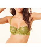 Sujetador Amaryllis verde con aros