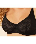 Debby BH ohne Bügel in Übergröße, Schwarz