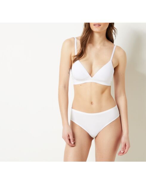 360 weißer BH ohne Bügel aus Baumwolle