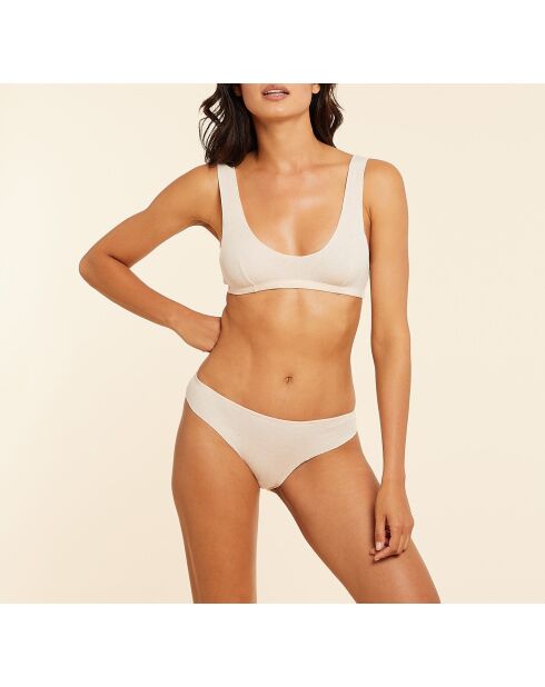 Pflanzengefärbter We Care BH ohne Bügel, hellbeige